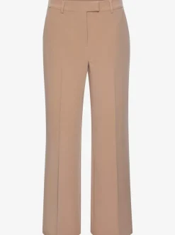 Pantalon tailleur à plis repassés avec ceinture élastique ajustable