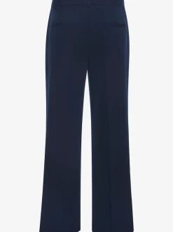 Pantalon tailleur à plis repassés avec ceinture élastique ajustable