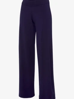 Pantalon tricot jambes larges avec ceinture élastique confortable