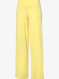 Pantalon tricot jambes larges avec ceinture élastique confortable