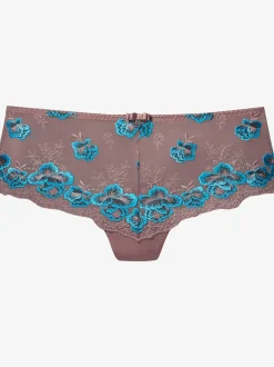 Panty féminin avec superbe dentelle florale brodée