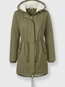 Parka avec doublure peluchée et poches bouton-pression