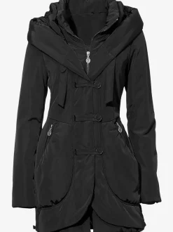 Parka d'extérieur avec col capuche et finition soignée