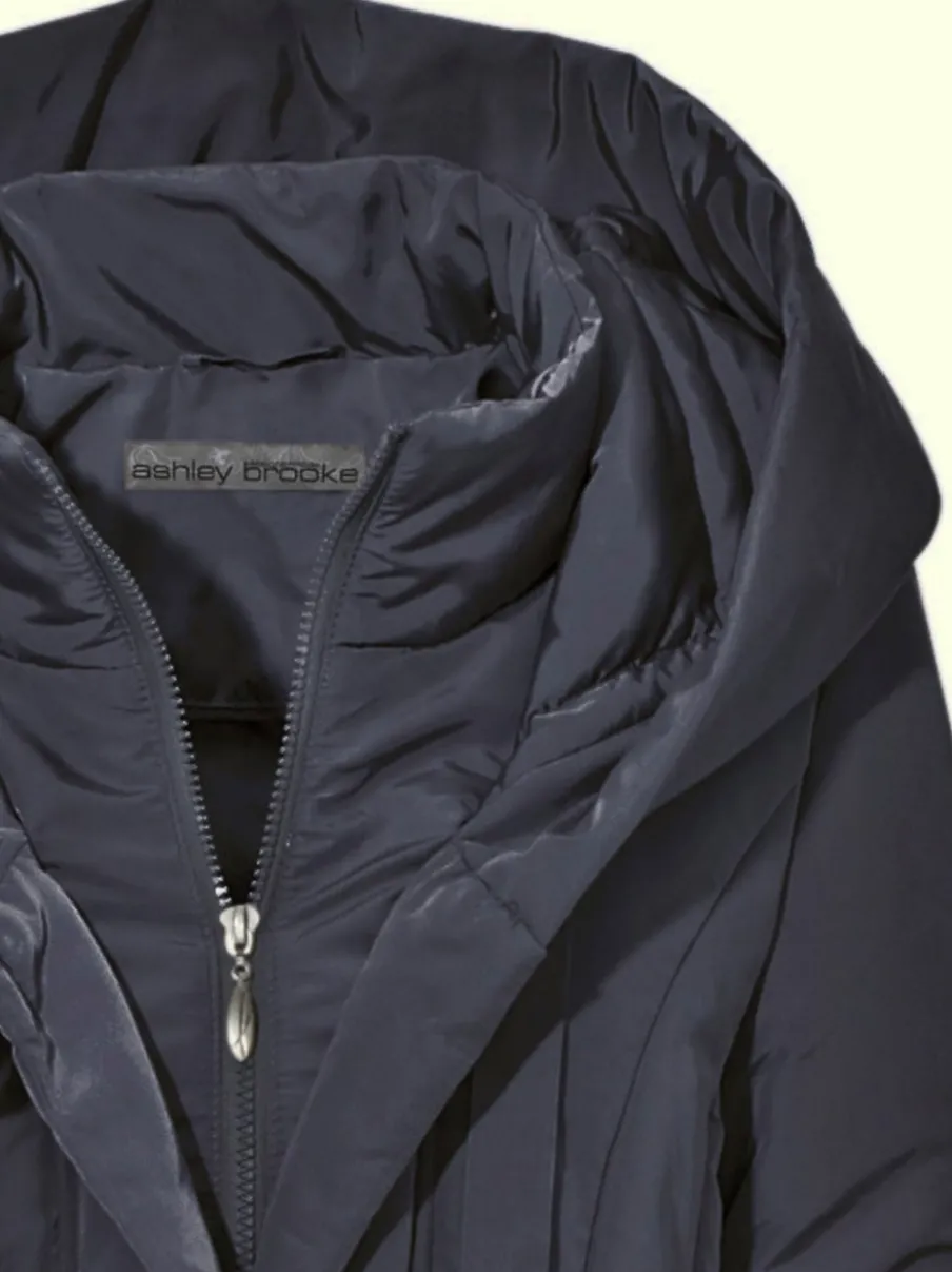 Parka d'extérieur avec col capuche et finition soignée