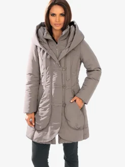 Parka d'extérieur avec col capuche et finition soignée
