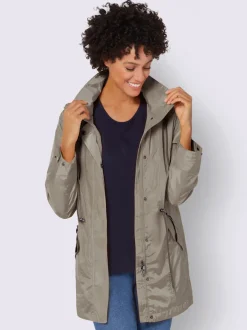 Parka longue avec capuche amovible et poches pratiques
