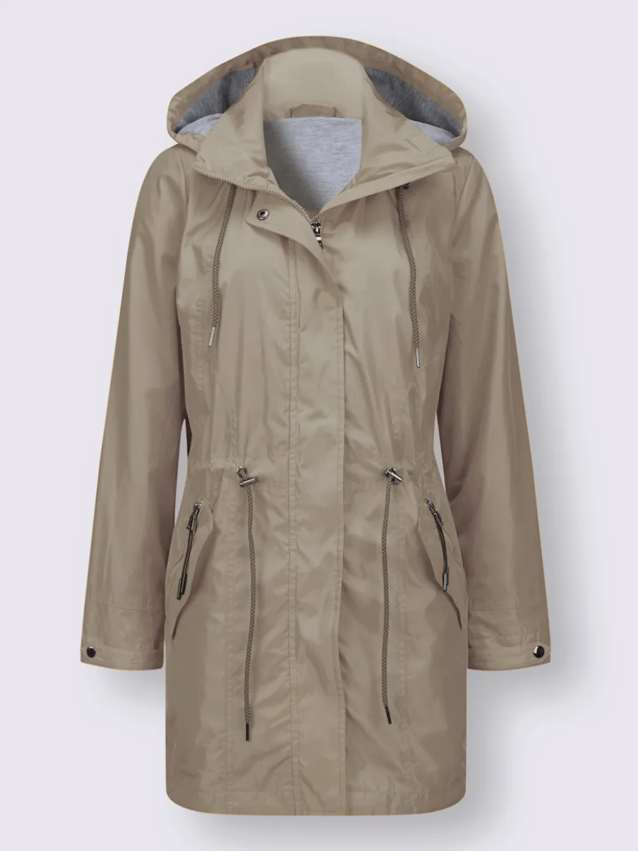 Parka longue avec capuche amovible et poches pratiques