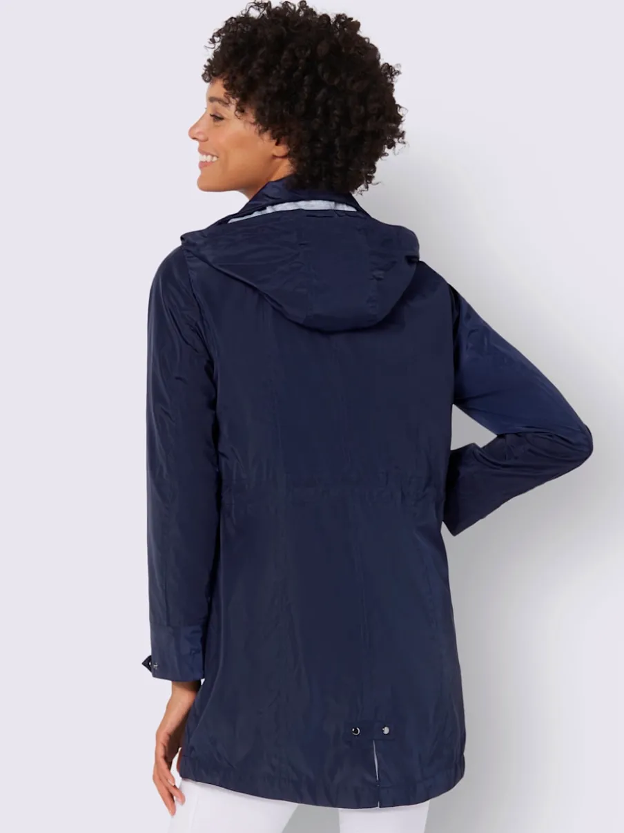 Parka longue avec capuche amovible et poches pratiques