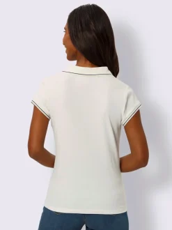 Polo côtelé rayé manches courtes doux coton certifié GOTS