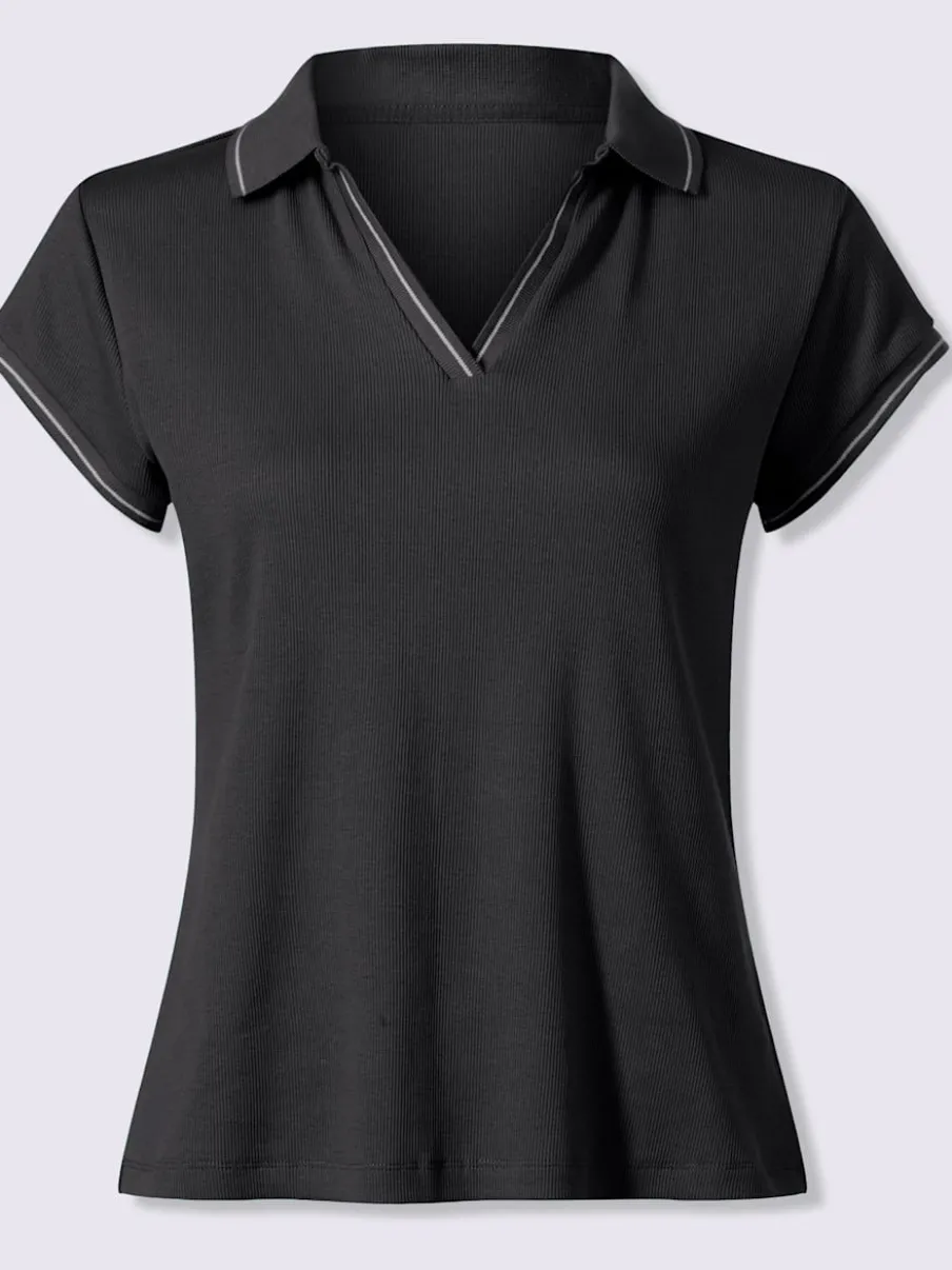 Polo côtelé rayé manches courtes doux coton certifié GOTS