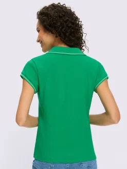 Polo côtelé rayé manches courtes doux coton certifié GOTS