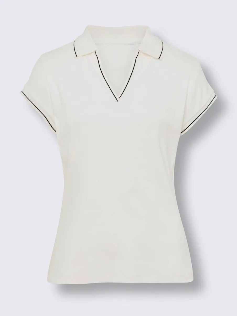 Polo côtelé rayé manches courtes doux coton certifié GOTS