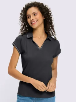 Polo côtelé rayé manches courtes doux coton certifié GOTS
