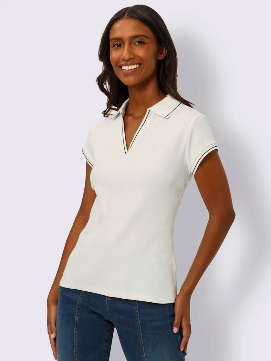 Polo côtelé rayé manches courtes doux coton certifié GOTS