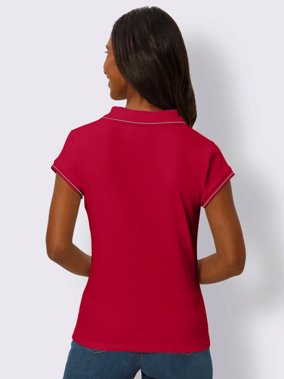 Polo côtelé rayé manches courtes doux coton certifié GOTS