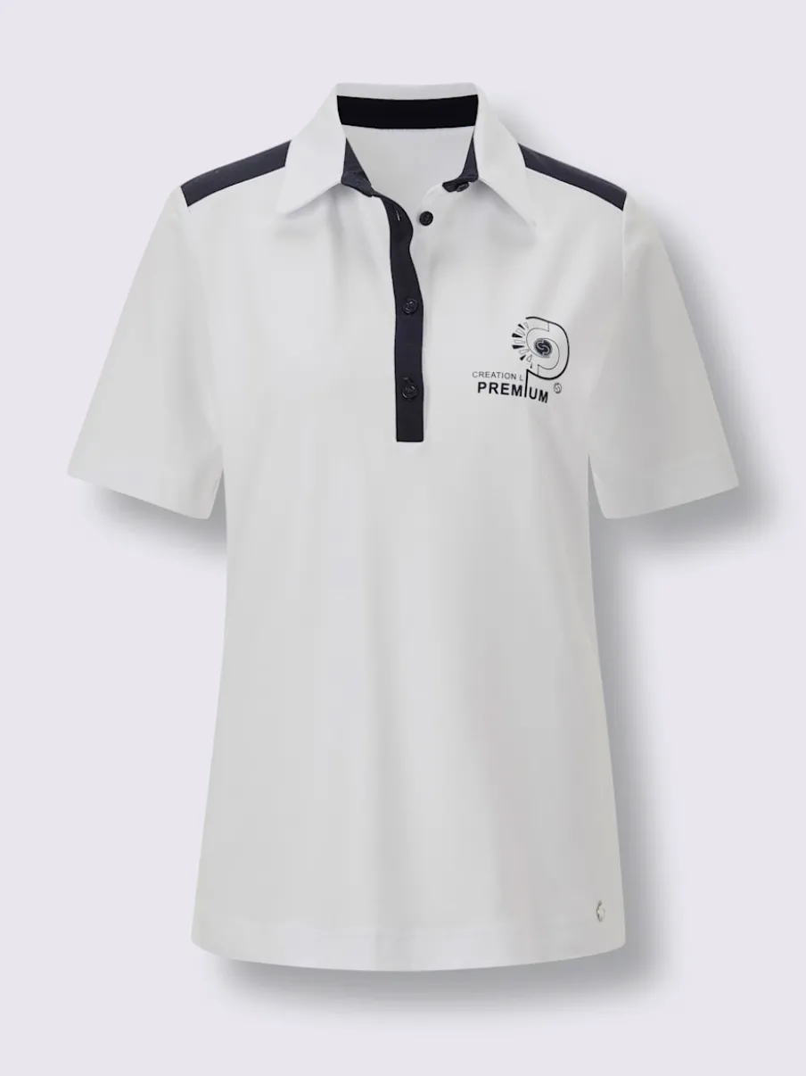 Polo en piqué coton avec col contrasté et manches courtes