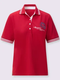 Polo en pure coton à col polo et manches courtes avec motif ancre