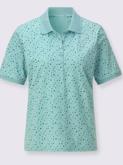 Polo à pois avec col polo et manches courtes