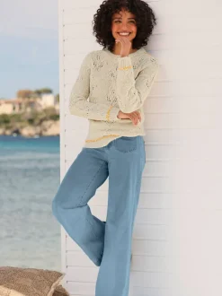Pull ajouré motif ajouré élégant