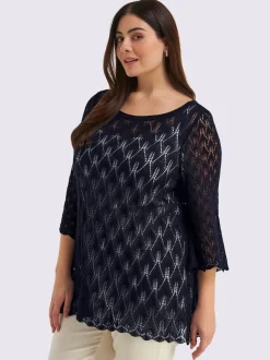 Pull ajouré motif ajouré transparent discret