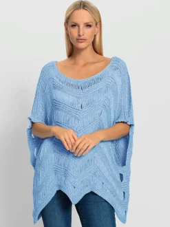 Pull ample au motif tricoté encolure U manches courtes