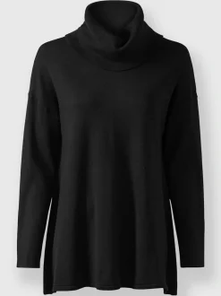 Pull ample avec col roulé et manches longues côtelées