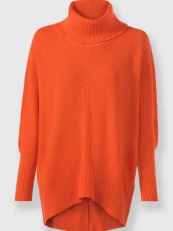 Pull ample à col roulé avec manches chauve-souris