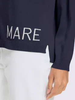 Pull ample à encolure ronde avec inscription MARE