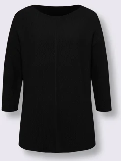 Pull ample en tricot original avec manches trois quart
