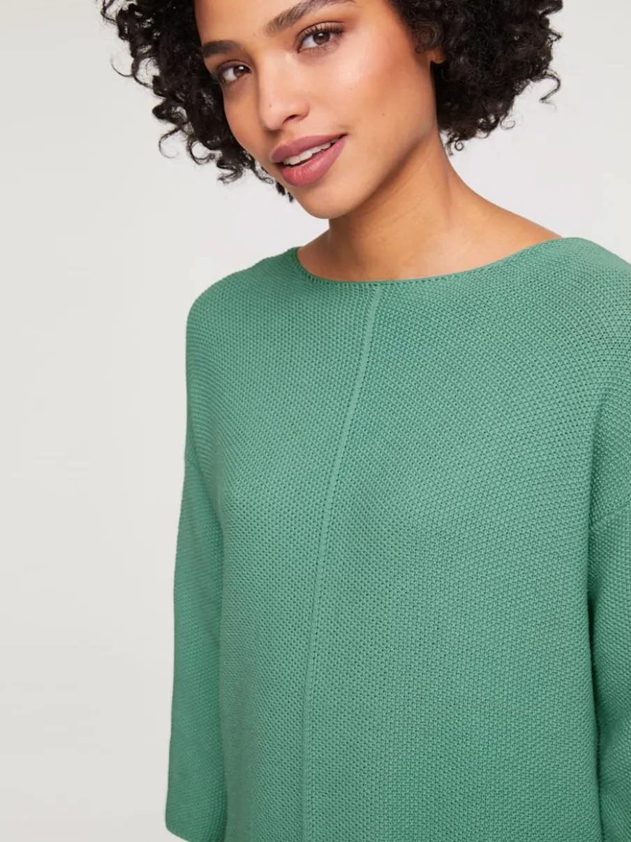 Pull ample en tricot original avec manches trois quart