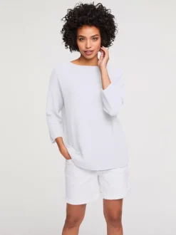Pull ample en tricot original avec manches trois quart