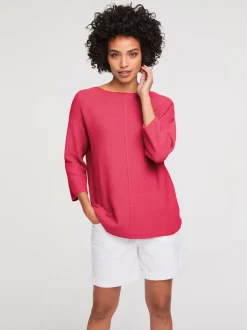 Pull ample en tricot original avec manches trois quart