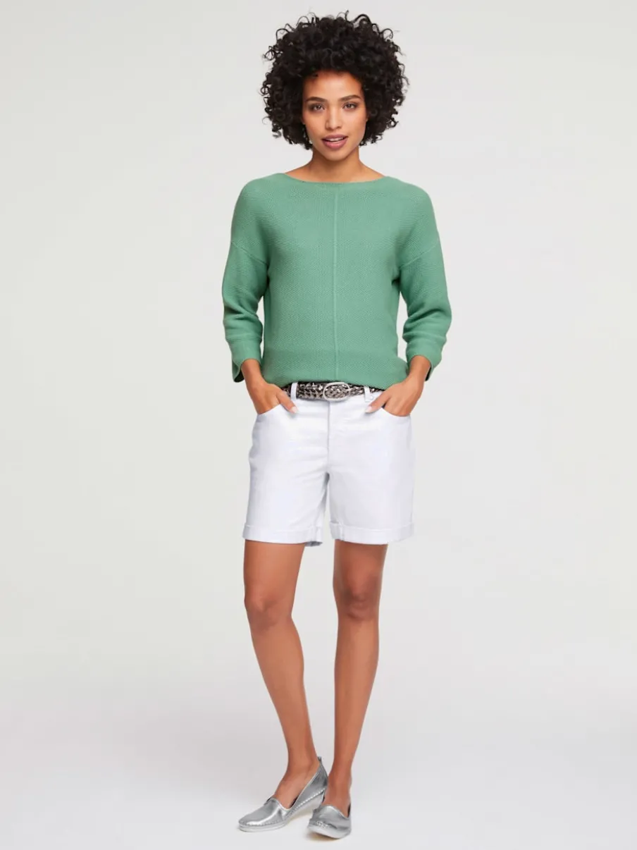 Pull ample en tricot original avec manches trois quart