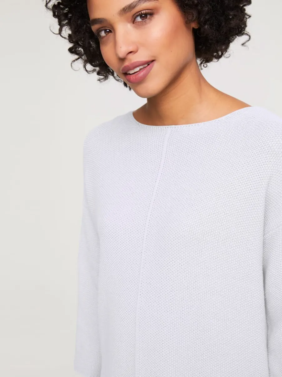 Pull ample en tricot original avec manches trois quart