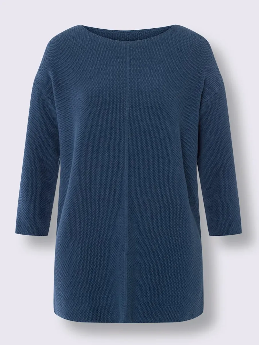 Pull ample en tricot original avec manches trois quart