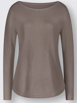 Pull basique avec col en U et manches longues