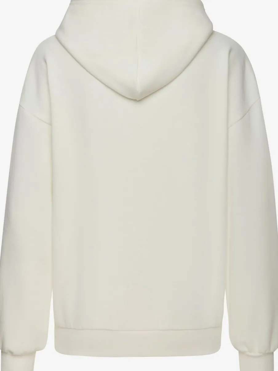 Pull à capuche avec cordon et inscription sportive devant