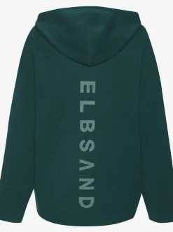 Pull à capuche en tricot avec logo brodé doux