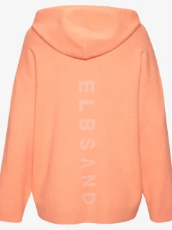 Pull à capuche en tricot avec logo brodé doux