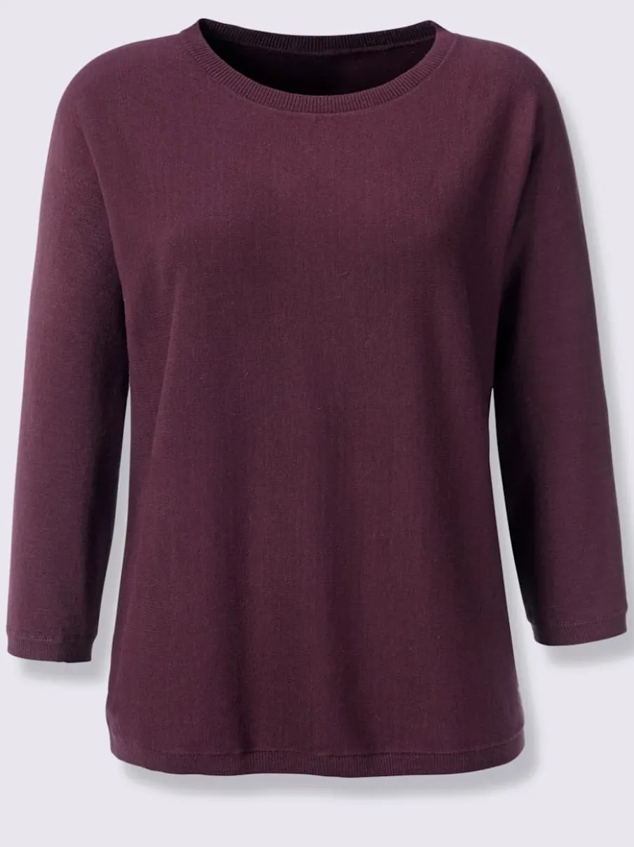 Pull chauve-souris manches chauve-souris 3/4