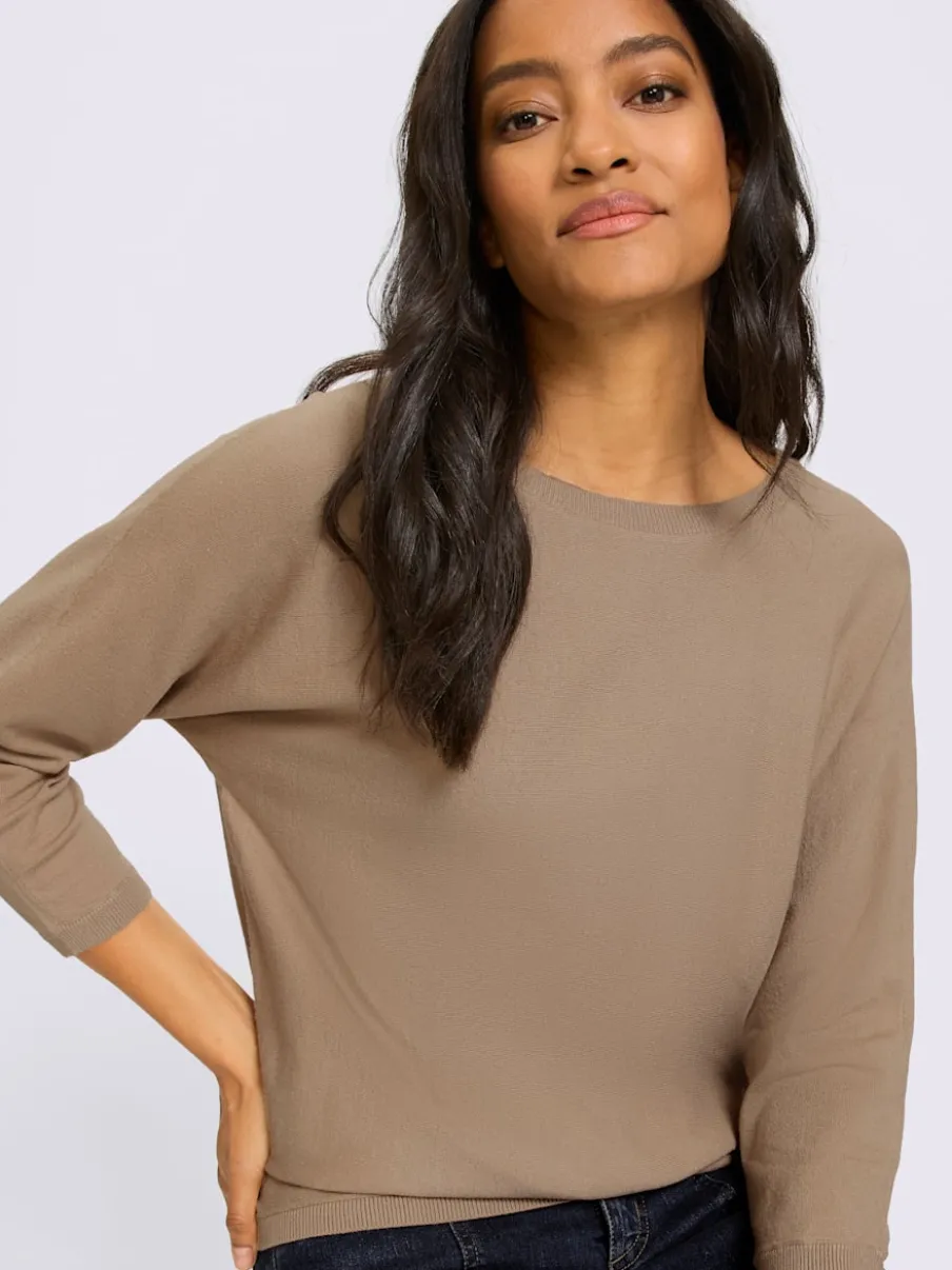 Pull chauve-souris manches chauve-souris 3/4