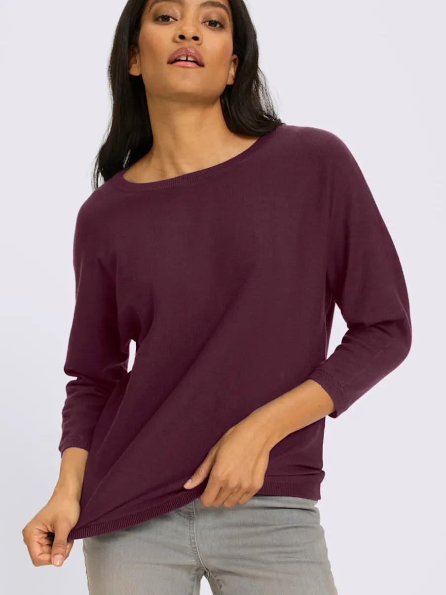 Pull chauve-souris manches chauve-souris 3/4
