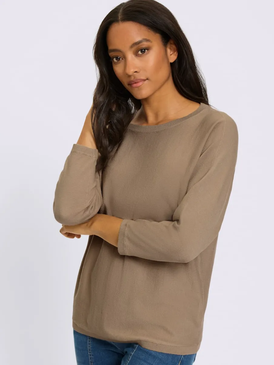 Pull chauve-souris manches chauve-souris 3/4