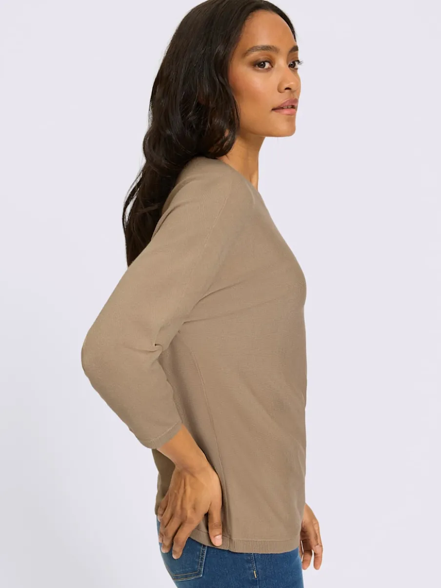 Pull chauve-souris manches chauve-souris 3/4