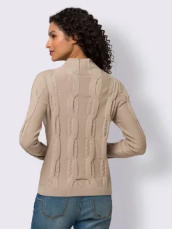 Pull col montant avec motif torsadé en viscose douce et chaude