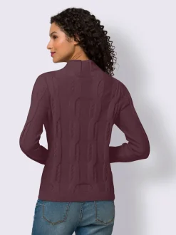 Pull col montant avec motif torsadé en viscose douce et chaude