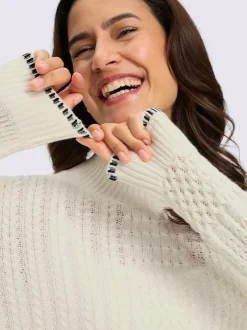 Pull à col montant 50% coton