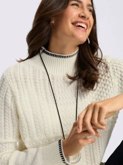 Pull à col montant 50% coton