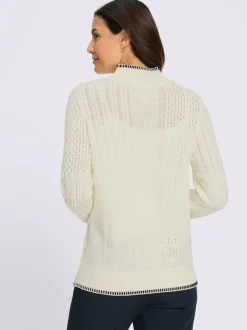 Pull à col montant 50% coton