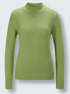 Pull à col montant en mélange laine et cachemire